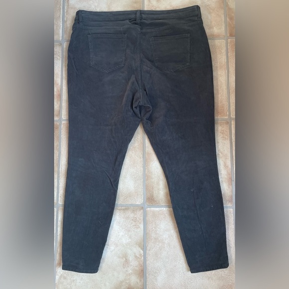 PISTOLA Dark Gray Corduroy High Waist Tapered Skinny Leg; size 16W - Picture 7 of 7